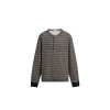 STRIPED HENLEY NECK T-SHIRT