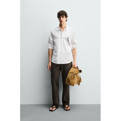COTTON/LINEN POLO SHIRT