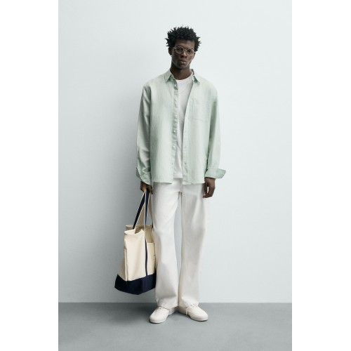 REGULAR FIT LINEN BLEND SHIRT REGULAR FIT LINEN BLEND SHIRT