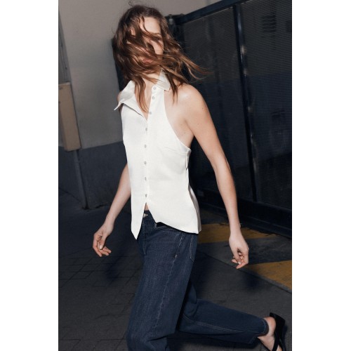 Halter Top Satin Finish Halter Top Satin Finish