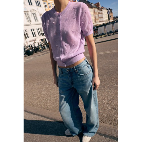 Cropped Sequin Cardigan