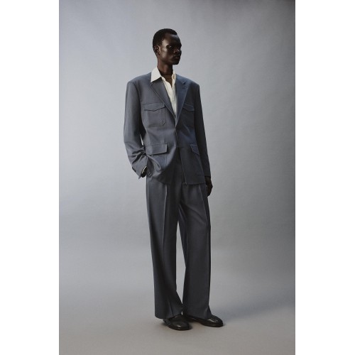 FLARE FIT WOOL BLEND SUIT TROUSERS