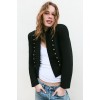 Fitted Blazer with Shoulder Pads