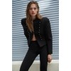 Fitted Blazer with Shoulder Pads