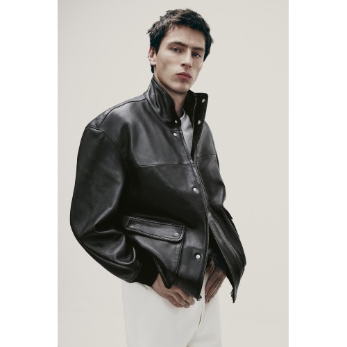 RELAXED FIT LEATHER BLAZER RELAXED FIT LEATHER BLAZER