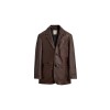 RELAXED FIT LEATHER BLAZER