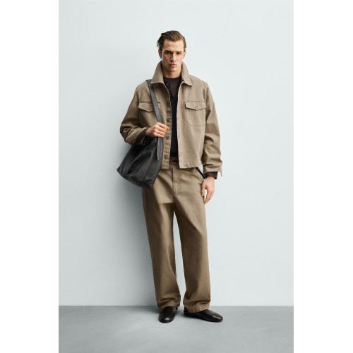 EMBROIDERED STRAIGHT-LEG TROUSERS