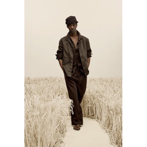 100% LINEN OVERSHIRT